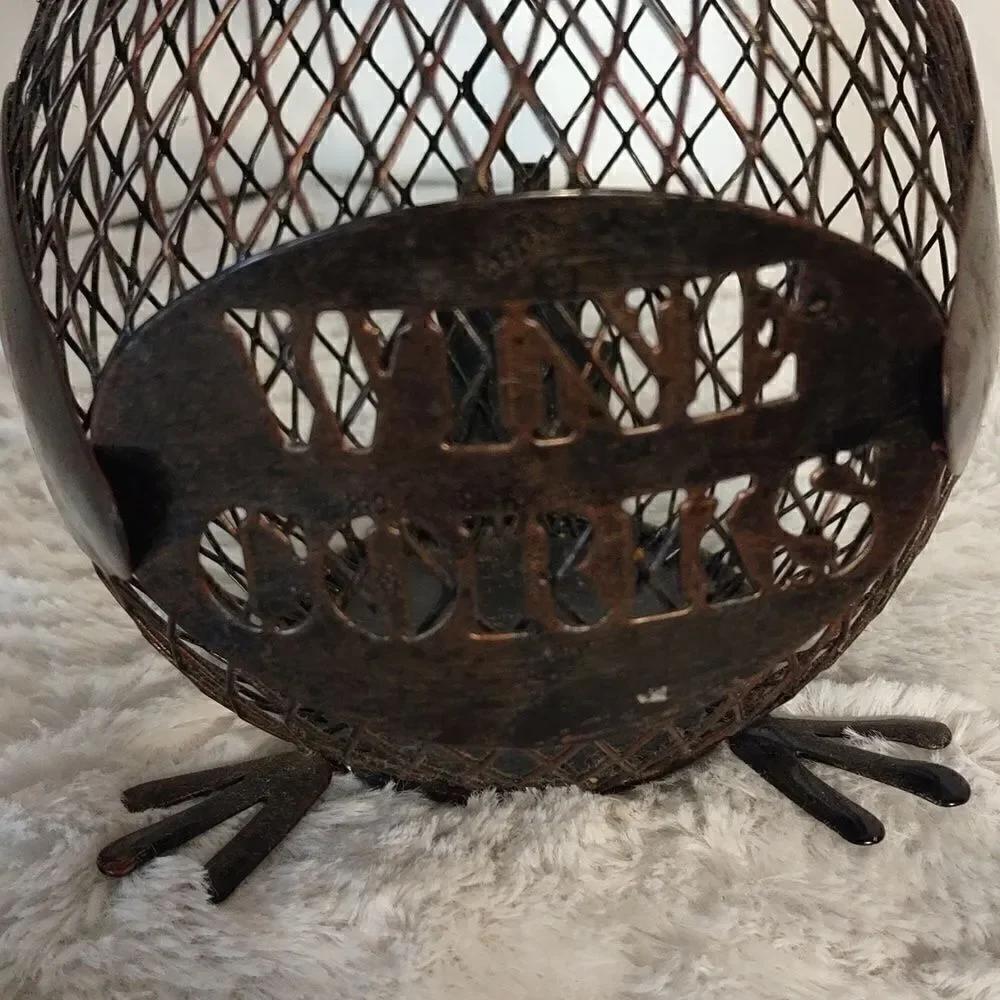 Metal Chicken Wine Cork Holder